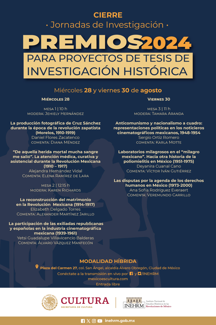 Cierre. Premios para Proyectos de Tesis de Investigacin Histrica 2024